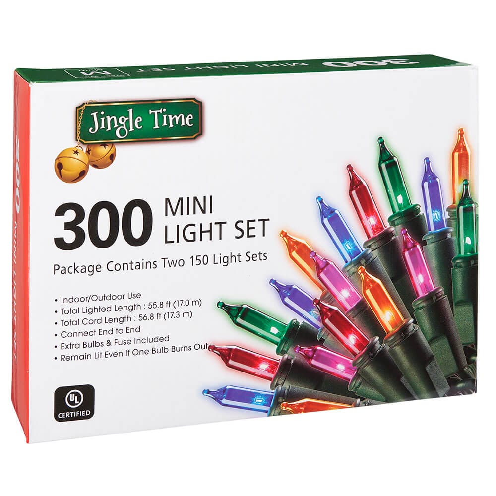 Jingle Time Multi-Colored 300 Mini Light Set