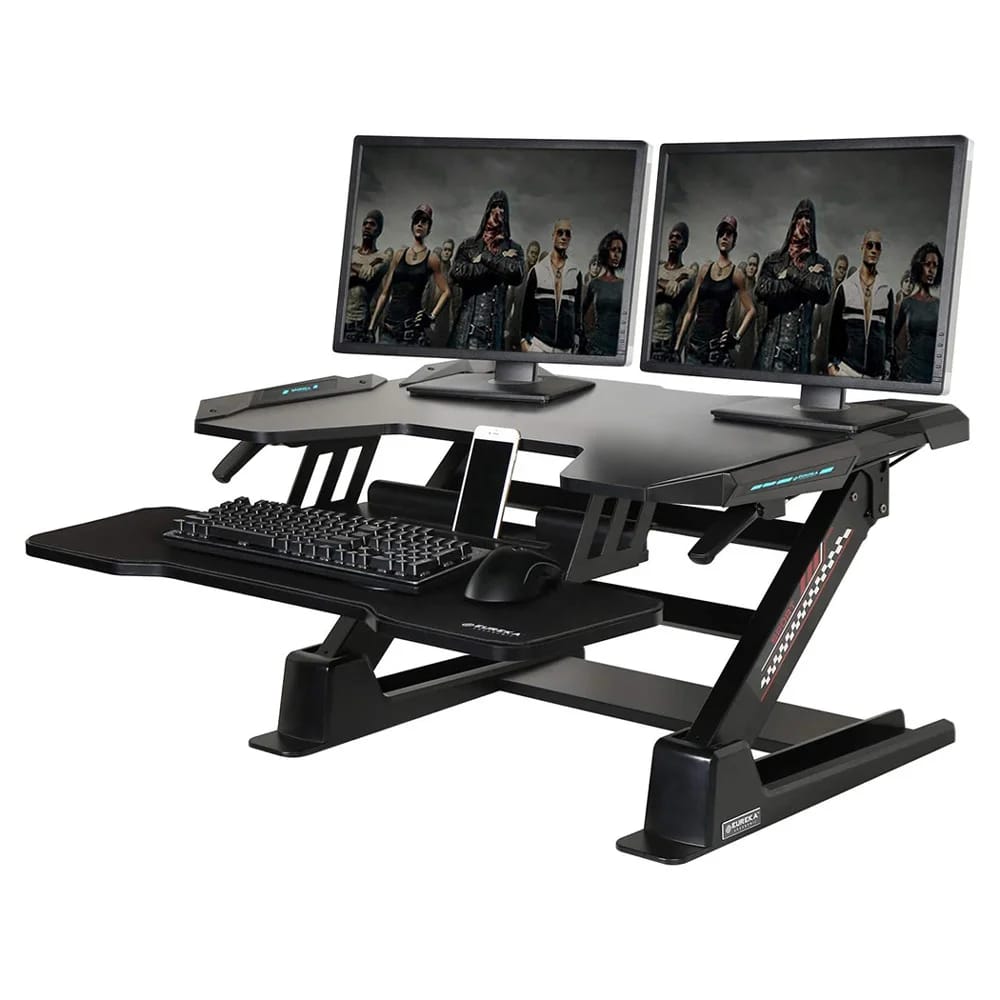 Eureka Ergonomic 36" Gaming Sit-Stand Desk Converter, Black