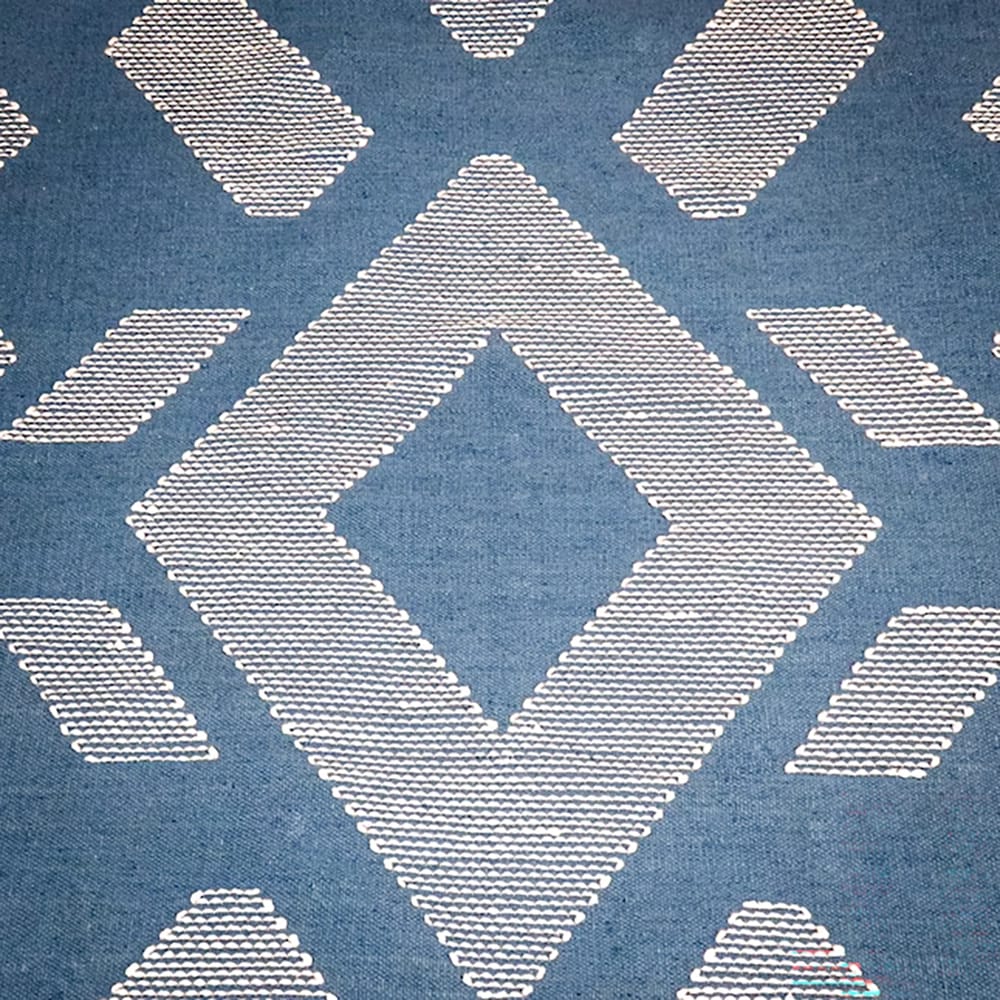 Hand Woven Polyester Indoor/Outdoor Rug, Dusty Blue, 4' x 6'
