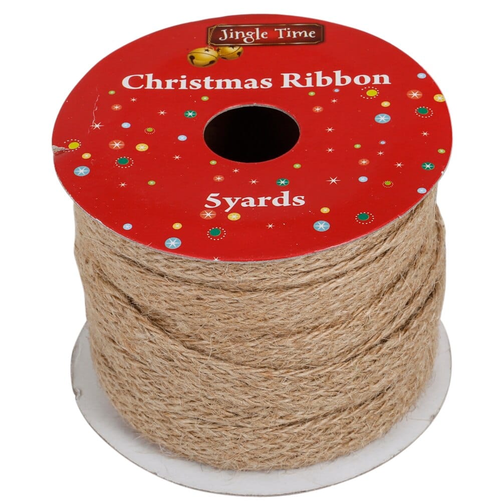 Jingle Time Twine Christmas Ribbon, 5 yds