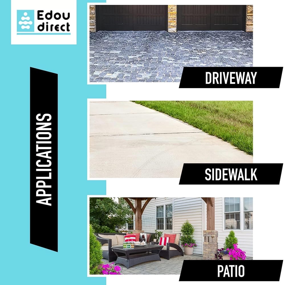 Edou 15" Pressure Washer with Wheels, Black