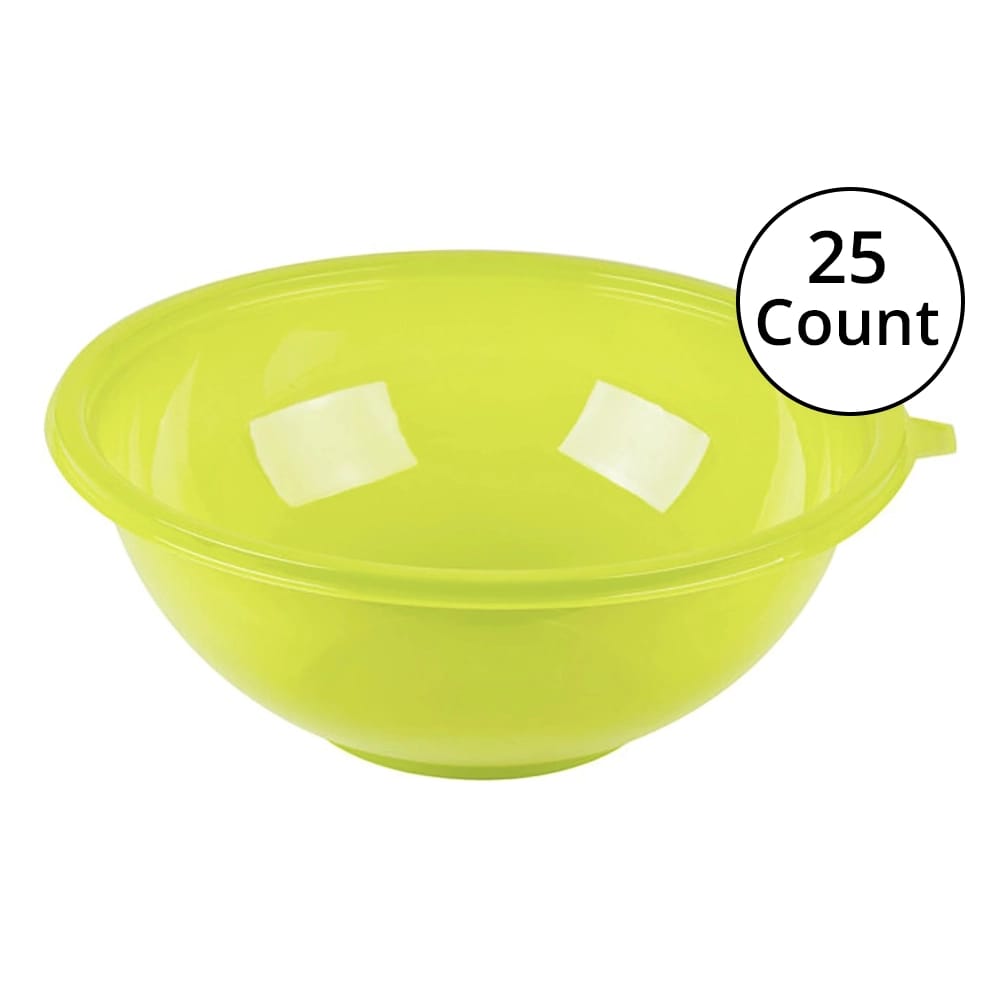 Fineline 160 oz. Salad Bowl, Green, 25 Count