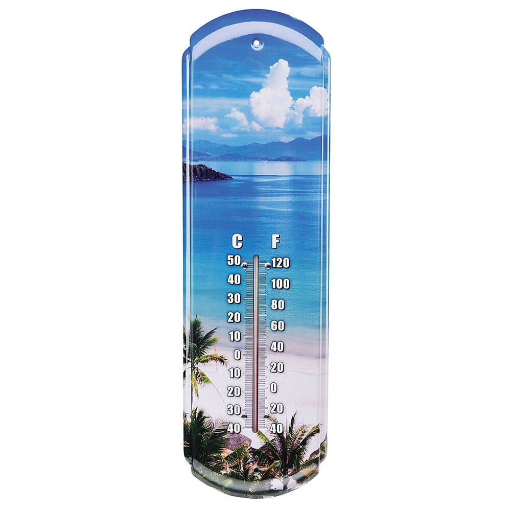 Outdoor Living Accents Nostalgic Tin Thermometer
