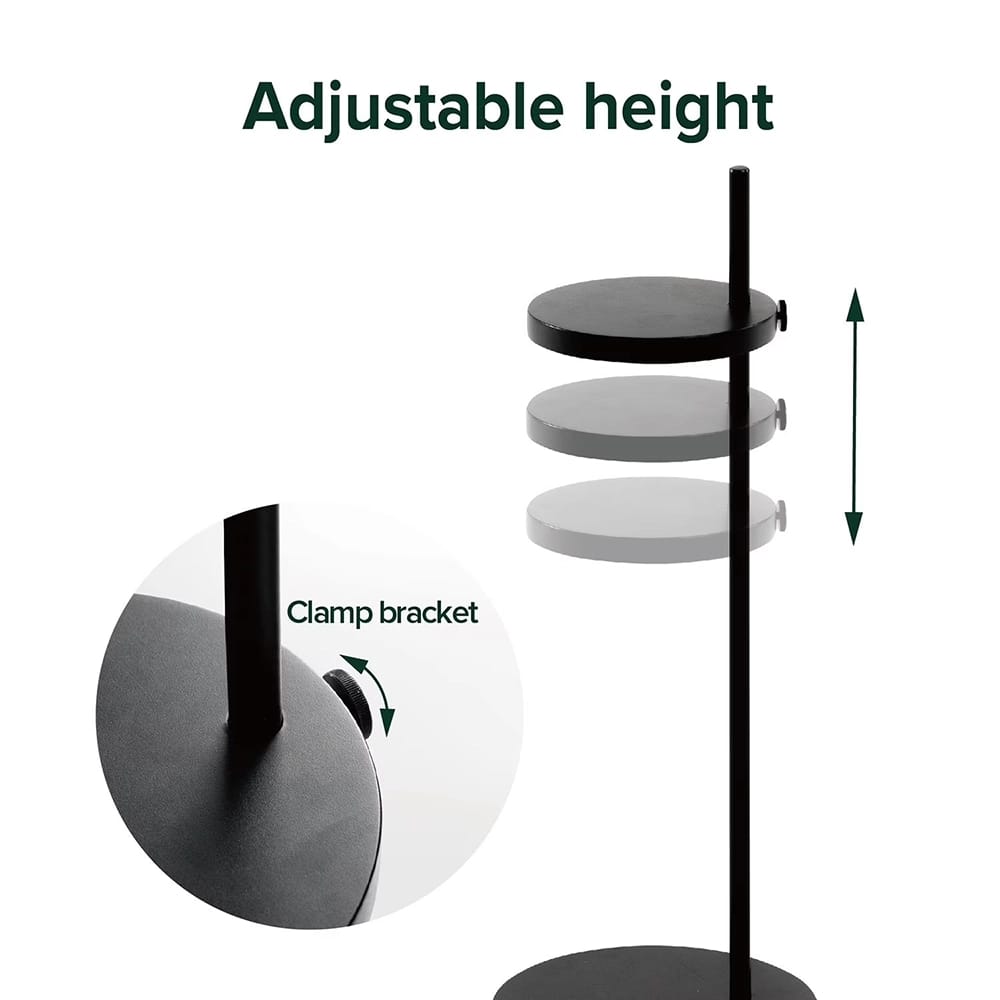 Zinus Isaac Sling Chair with Ottoman and Drink Table, White