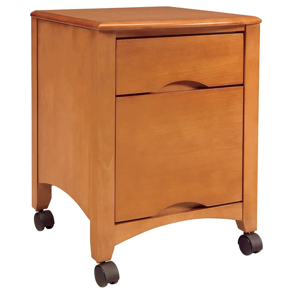 Commercial Quality 2-Drawer Rolling Pedestal, Select Cherry