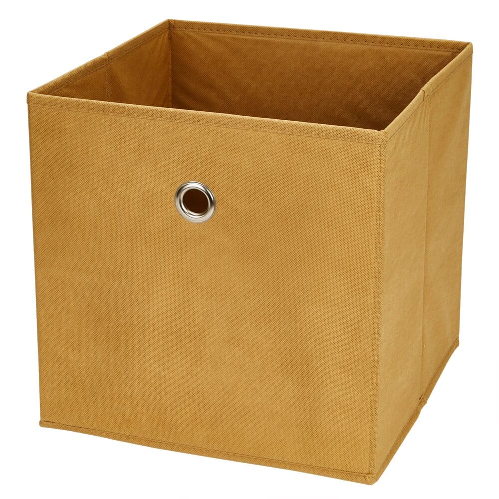 West Bay Tan Fabric Storage Cube