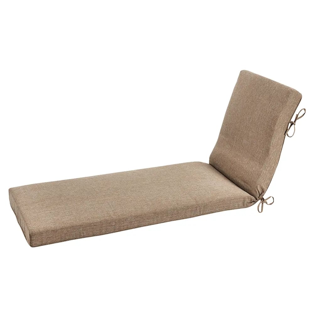 Outdoor Chaise Cushion, Saddle Brown