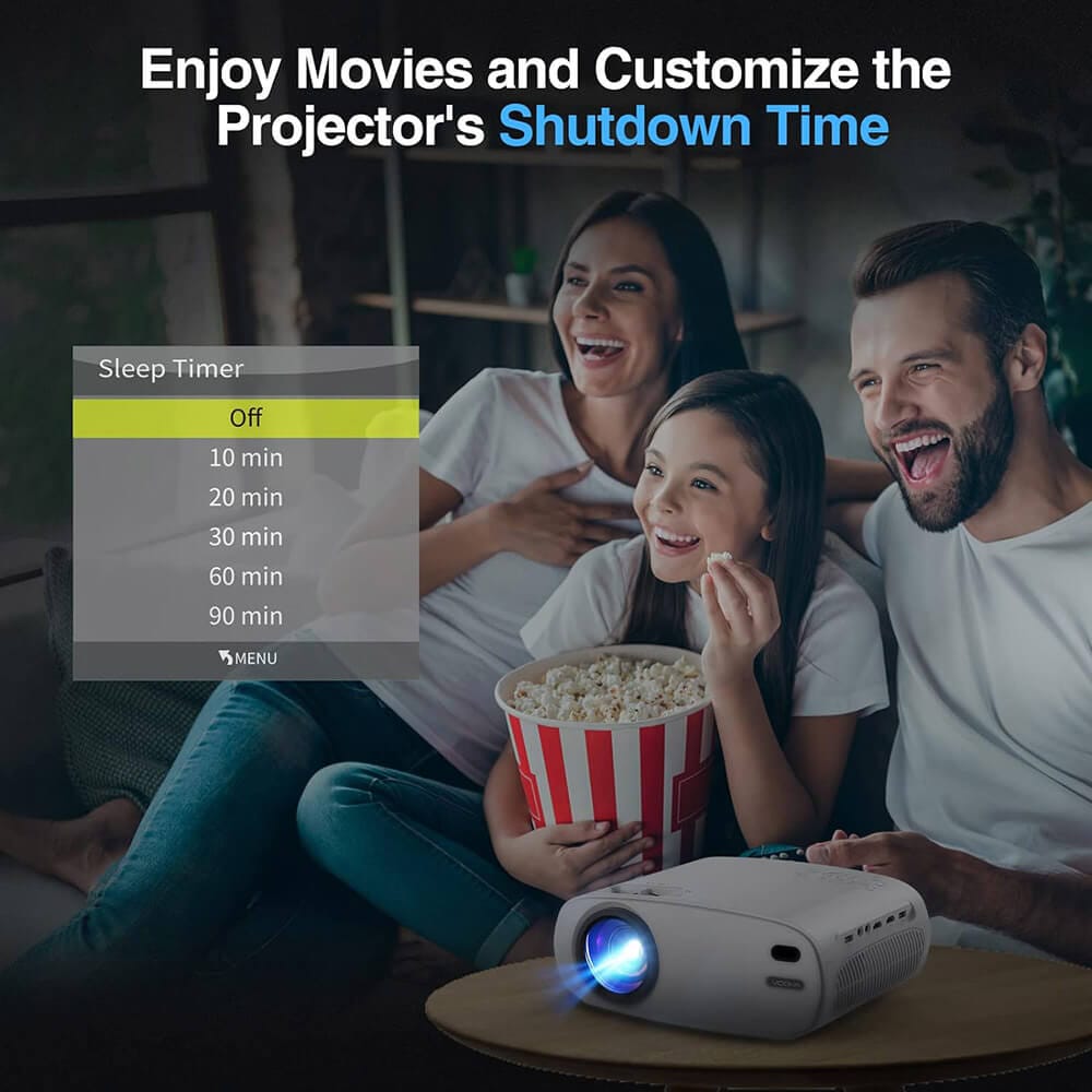 VIDOKA 1080p Projector with Wifi & Bluetooth