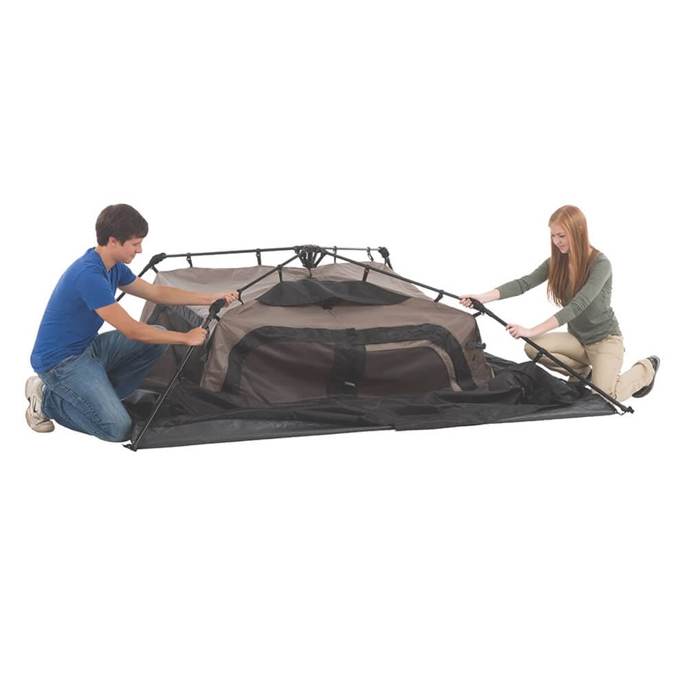 Coleman 4-Person Cabin Camping Tent with Instant Setup, Black/Gray