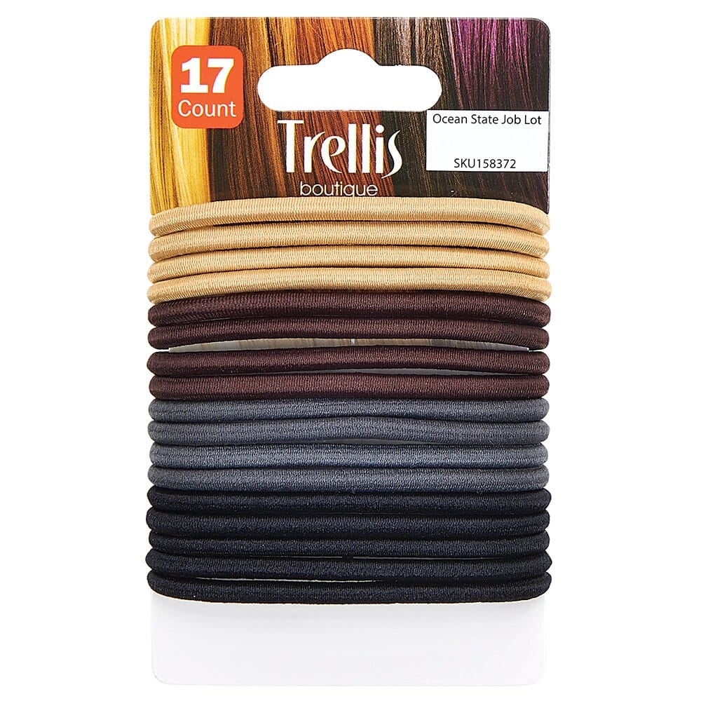 Trellis Boutique Assorted Hair Elastics, 17 Count