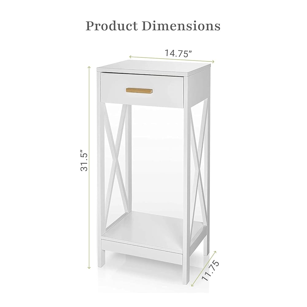 Prosumer's Choice Modern Side Table, White
