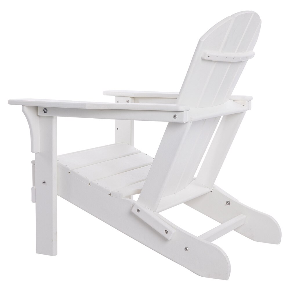 All Weather Folding Adirondack Chair White