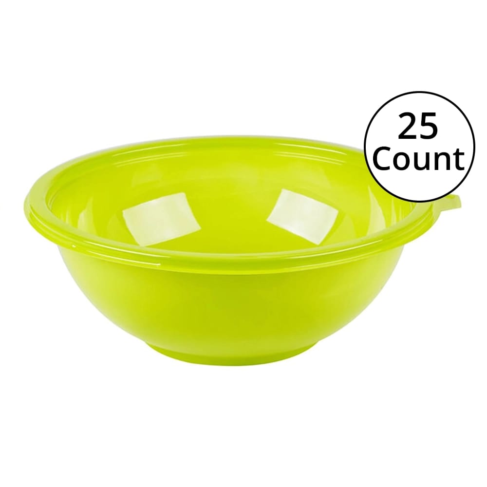 Fineline 320 oz. Salad Bowl, Green, 25 Count