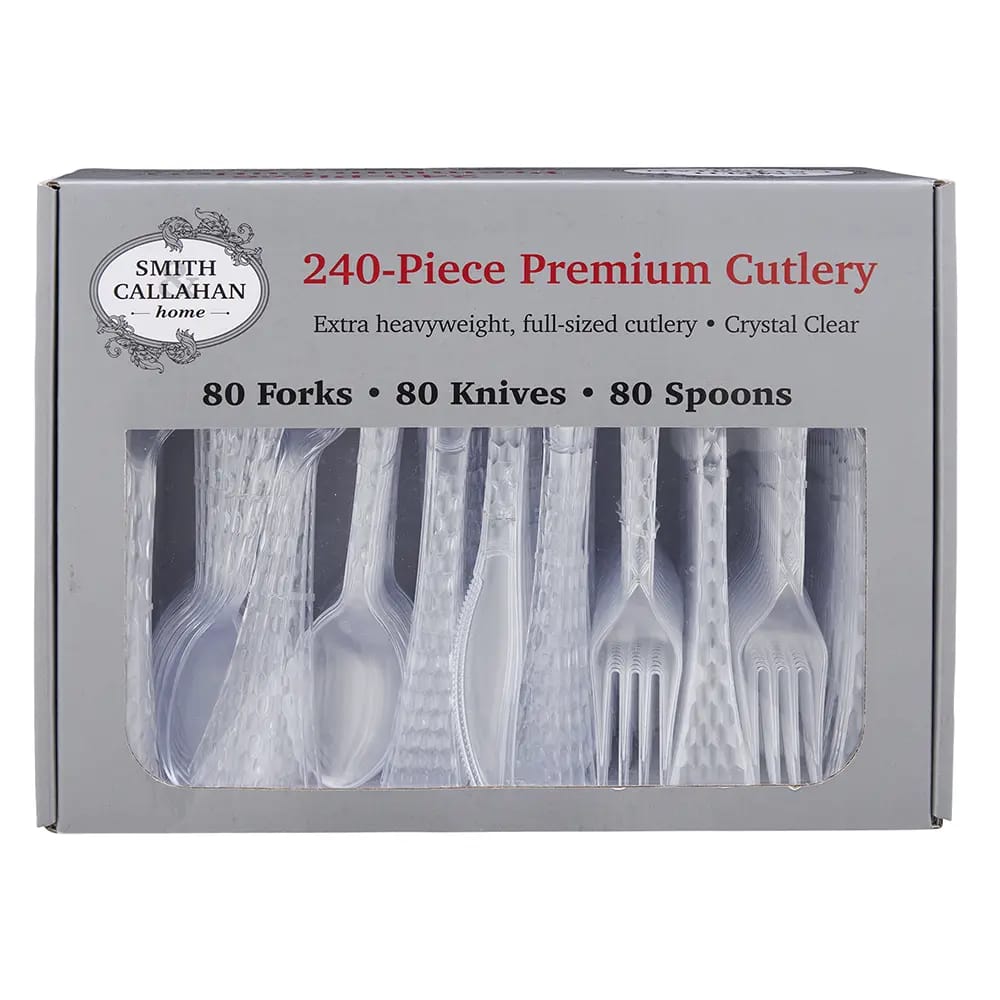 Smith & Callahan 240-Piece Premium Plastic Cutlery