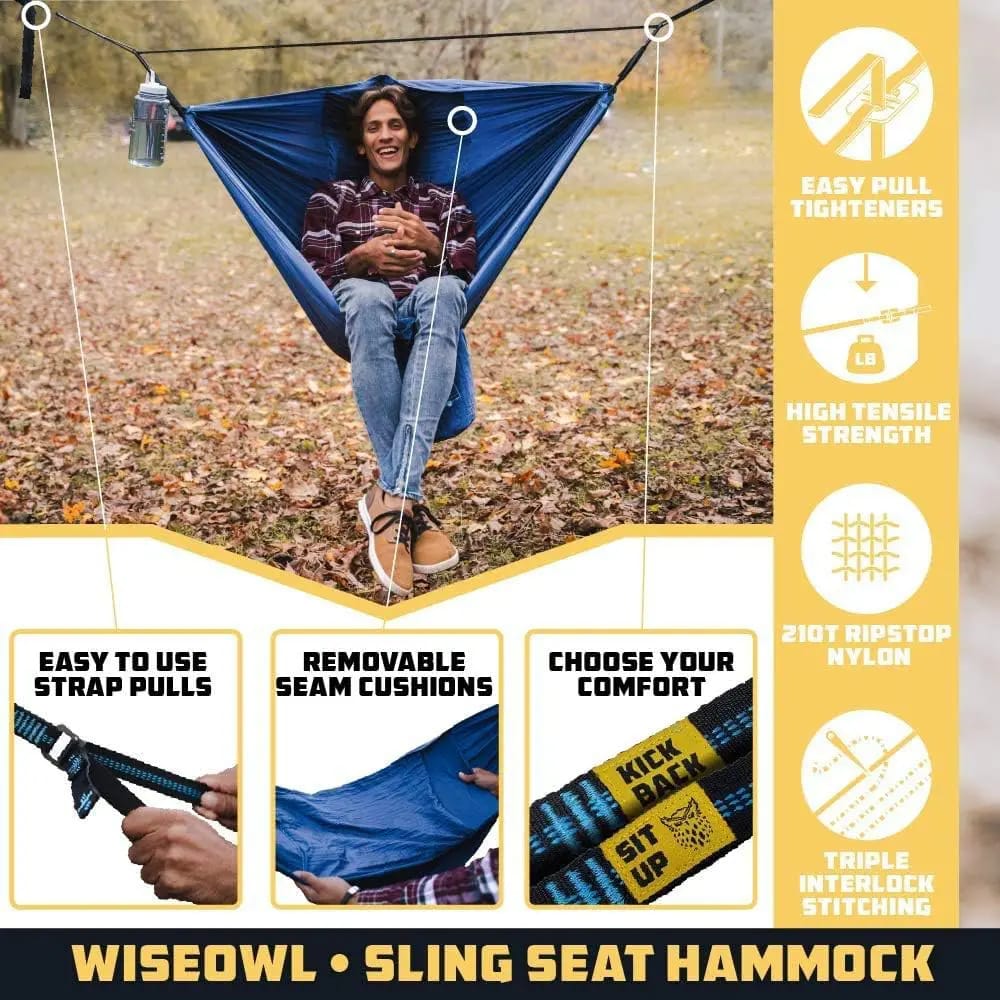 Wise Owl Outfitters Hammock Chair, Navy