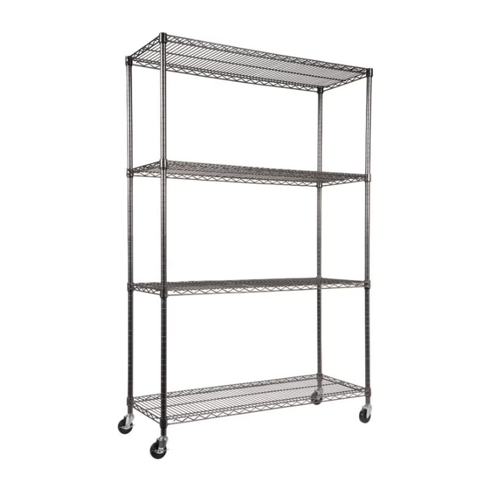 Alera 4-Tier NSF Wire Shelfing, Black Anthracite