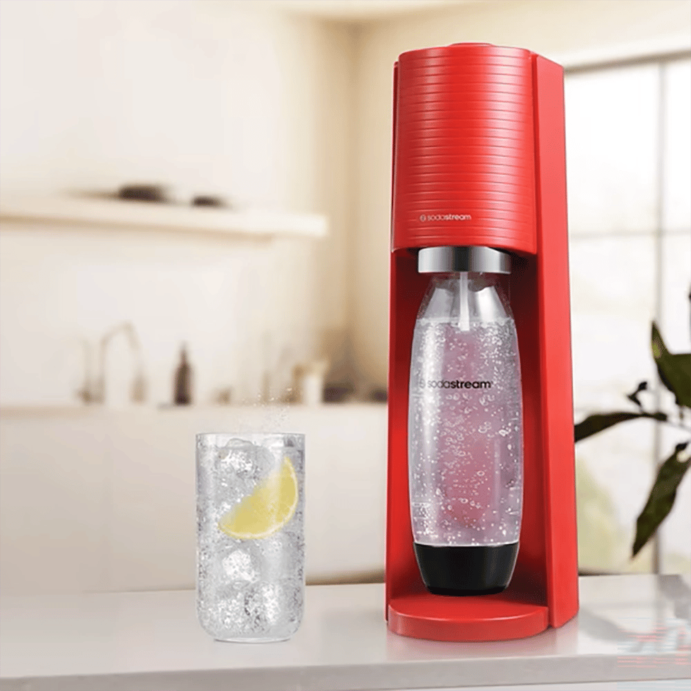 SodaStream TERRA Soda Machine and Sparkling Water Maker Kit, Red