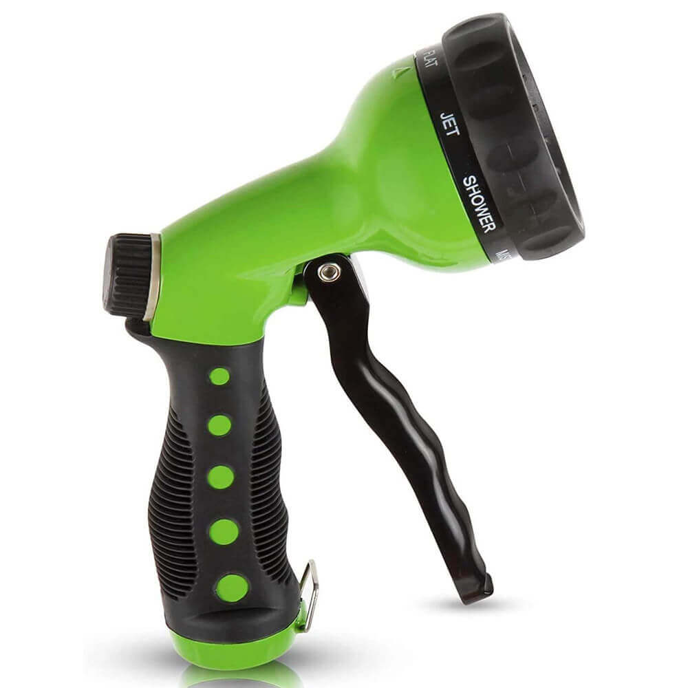 Signature Garden Heavy-Duty Spray Nozzle with 8 Watering Patterns, Green