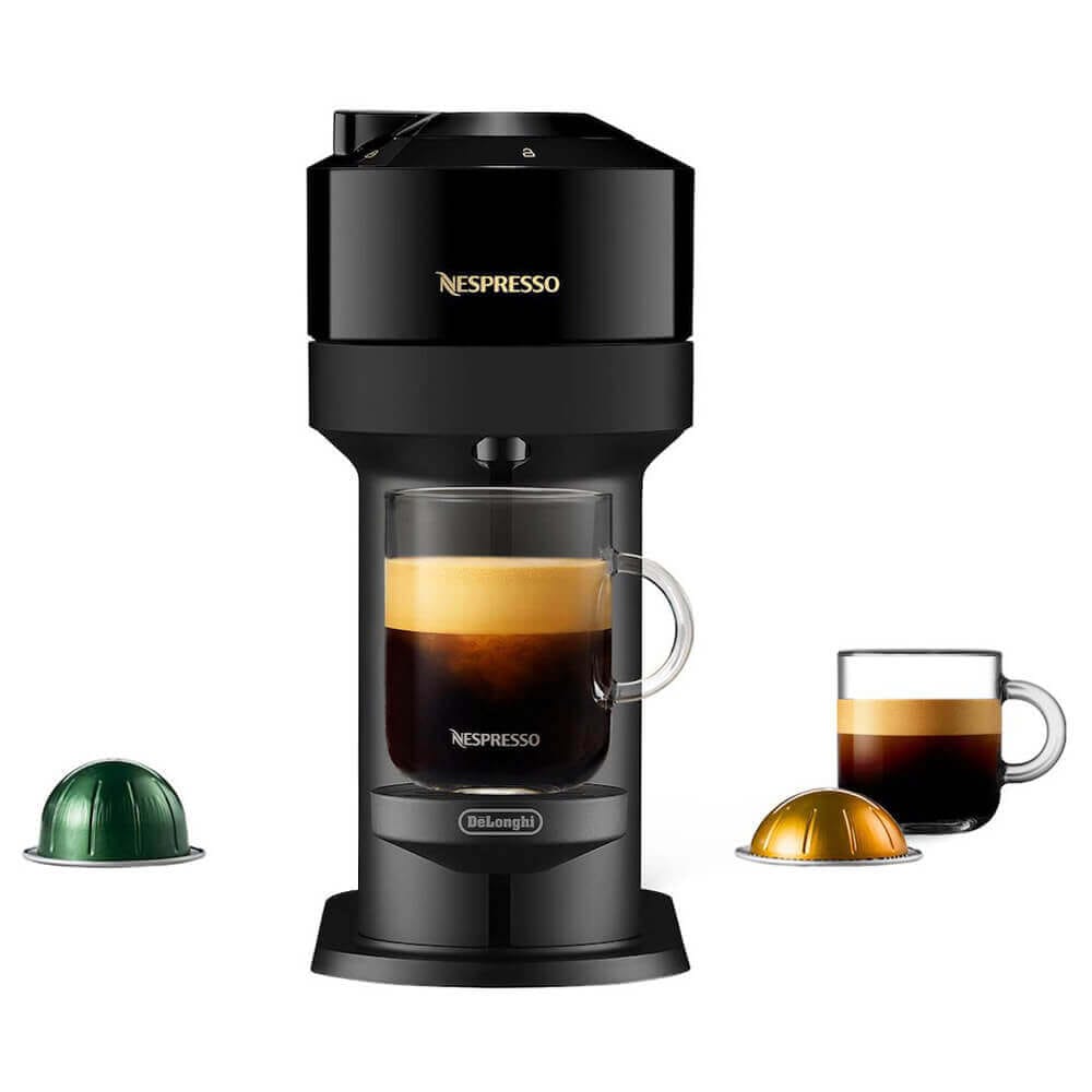 Nespresso Vertuo Next Coffee and Espresso Machine by De'Longhi, Glossy Black (Factory Refurbished)