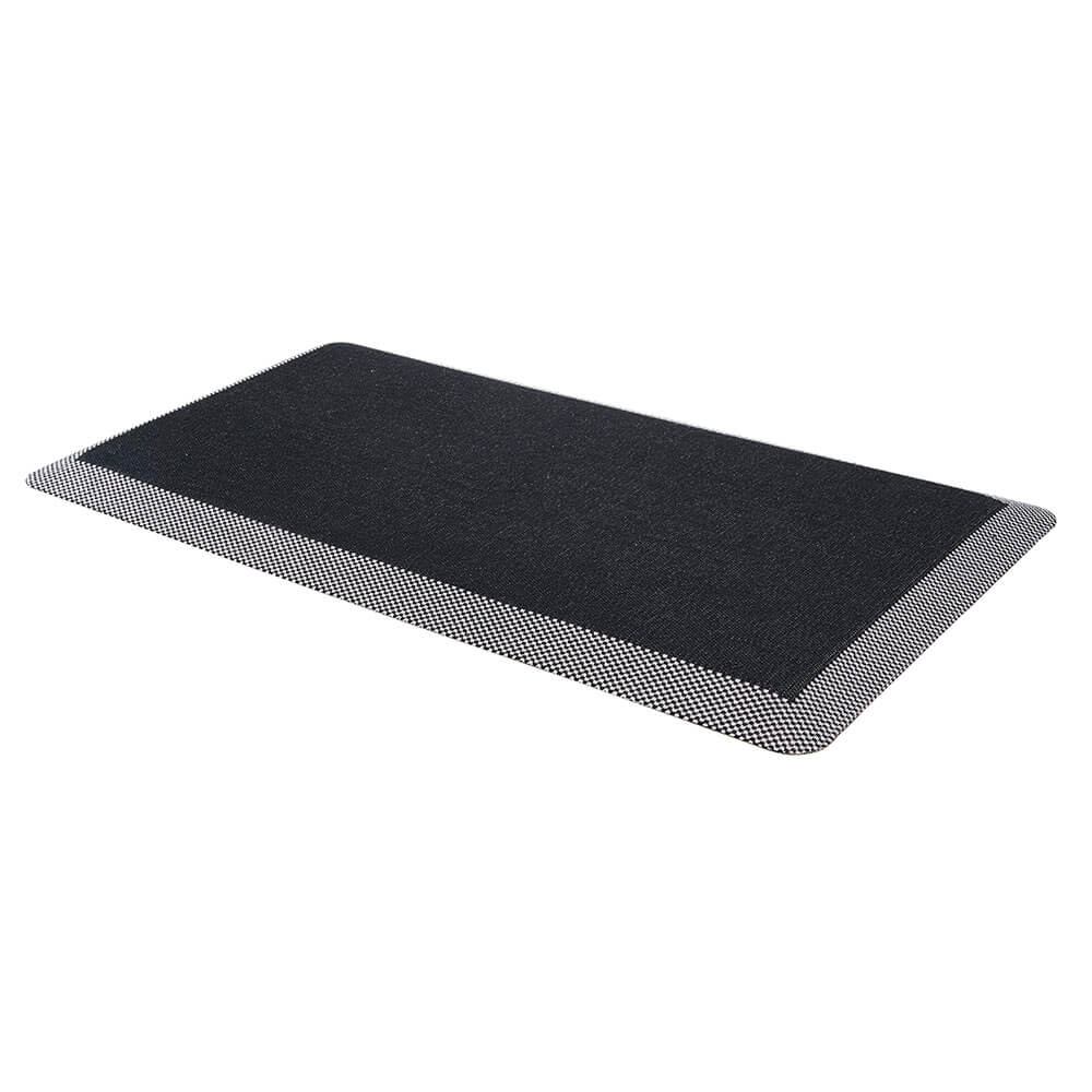 Black Tweed Antifatigue Cushioned Mat with NonSkid Backing, 20” x 39”