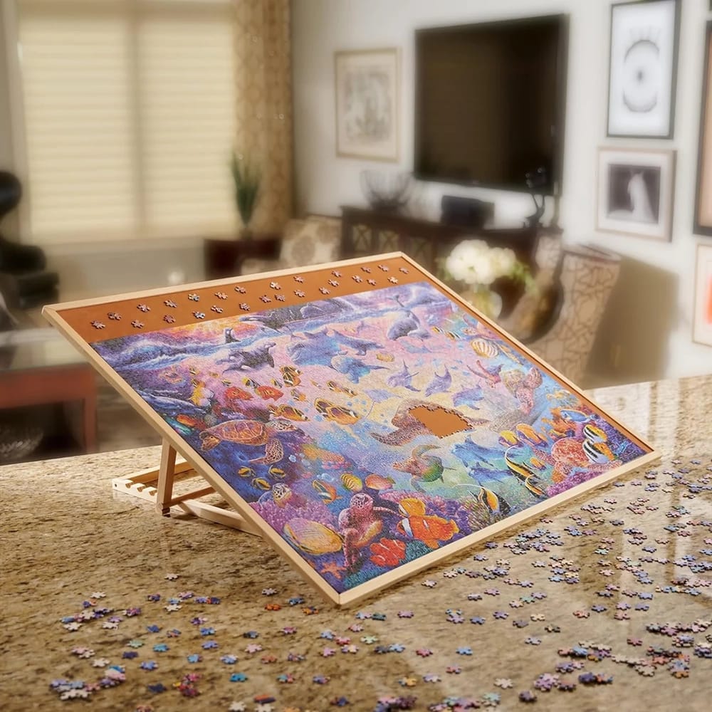Wooden Easel Puzzle Board, 2,000 Piece Size