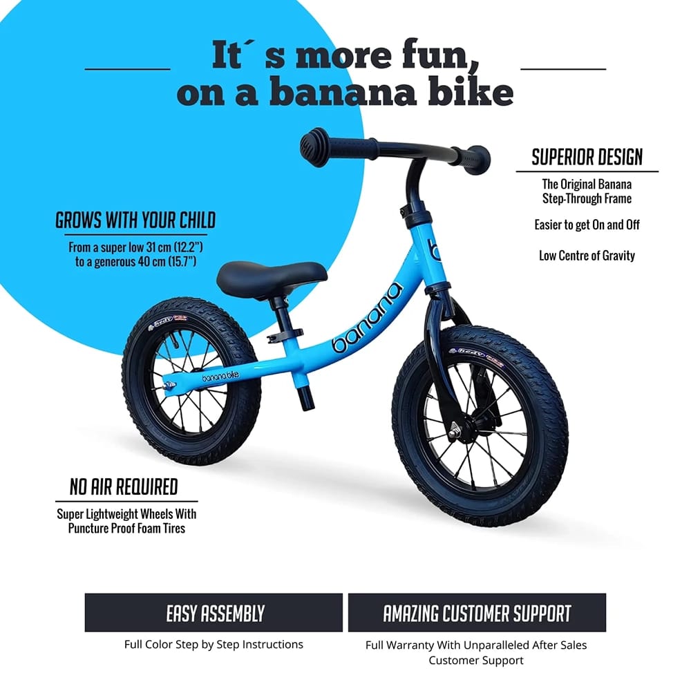 Banana Bike GT Balance Bike, Blue