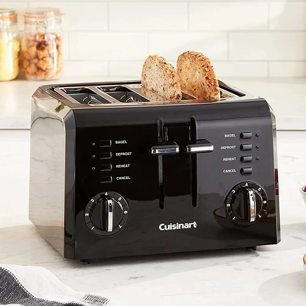 Cuisinart Compact 4-Slice Toaster, Black (Factory Refurbished)