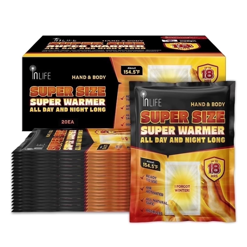 Inlife Super Size Hand & Body Warmer, 20 Pack