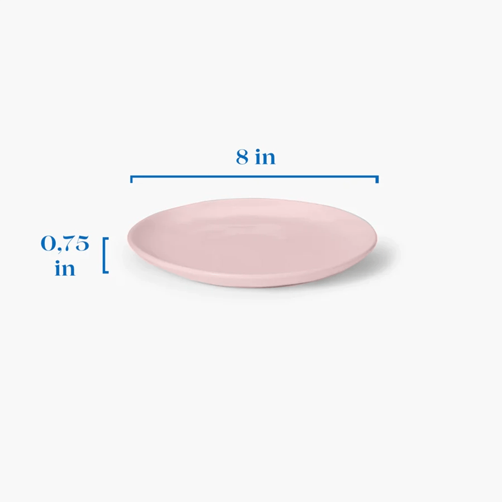 Leeway Small Plate, Blush, Set of 4