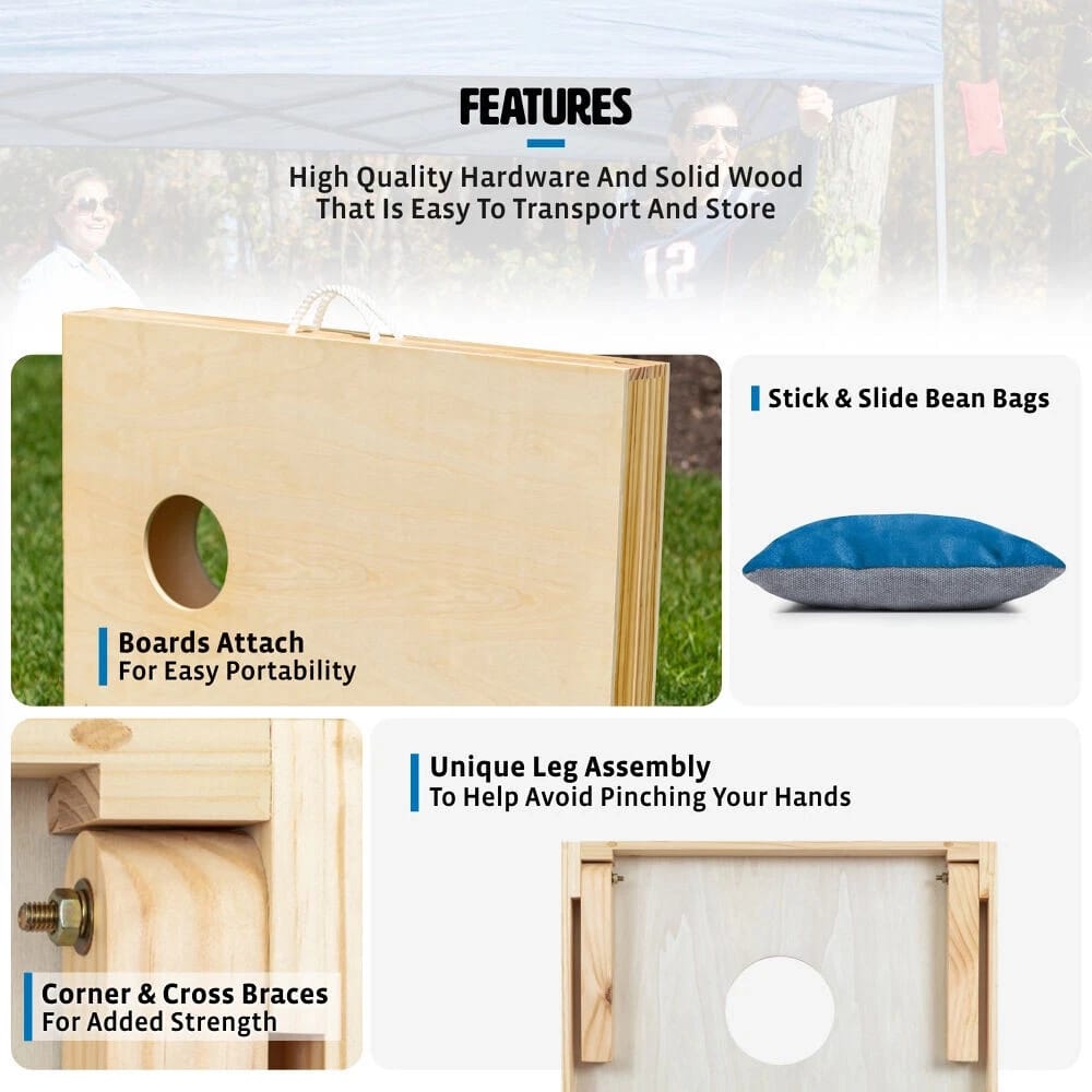 EastPoint Sports 2' x 3' Solid Wood Corn Hole Set