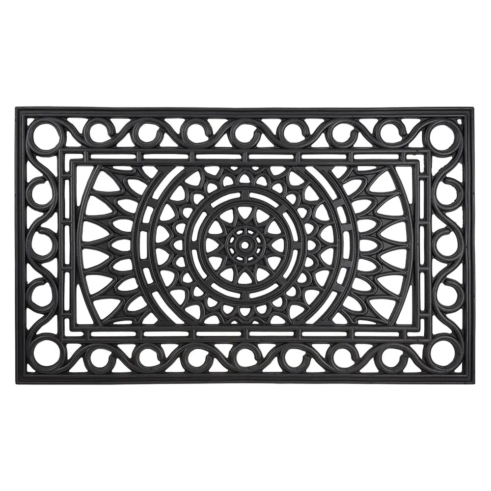 Decorative Rubber Iron Gate Mats, 18" x 30"