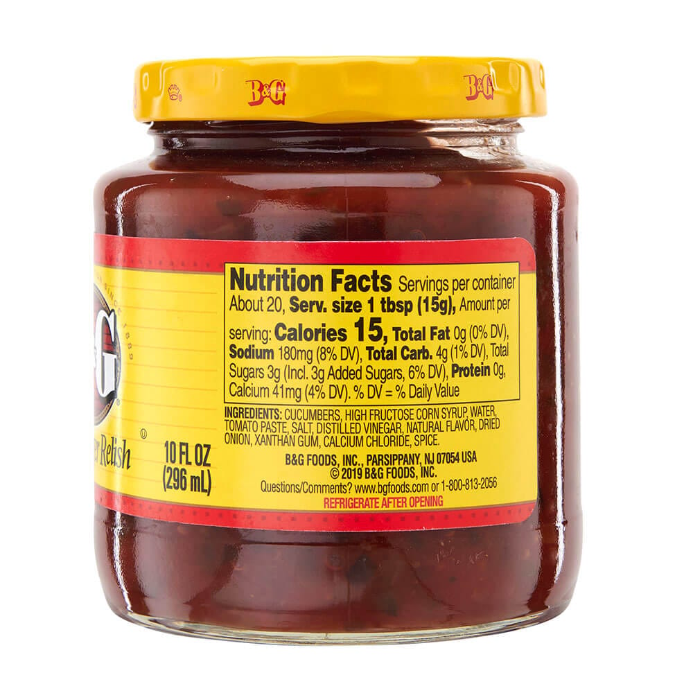 B & G Hamburger Relish, 10 oz