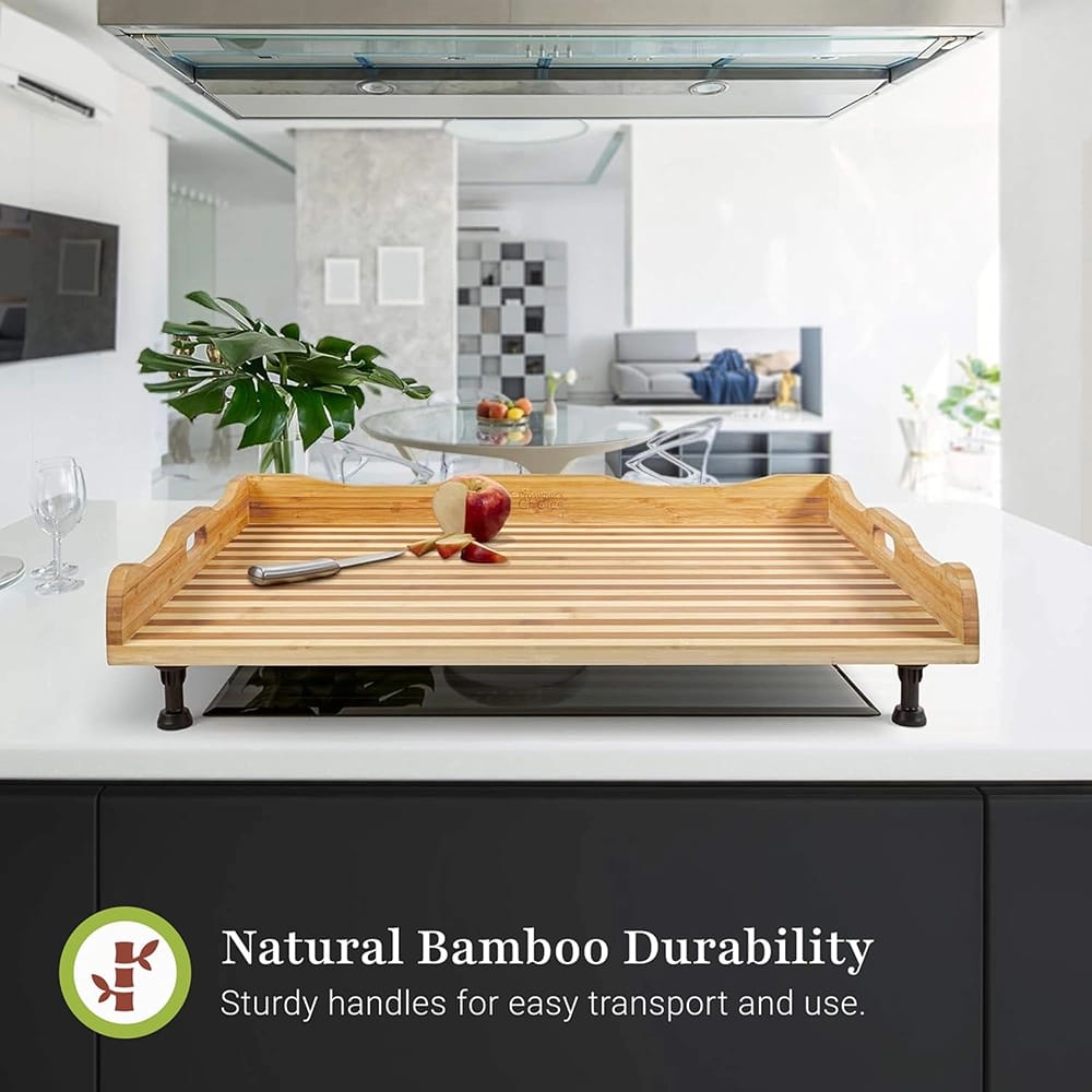 Prosumer's Choice Bamboo Stove Top Cover, 29.5" x 21"