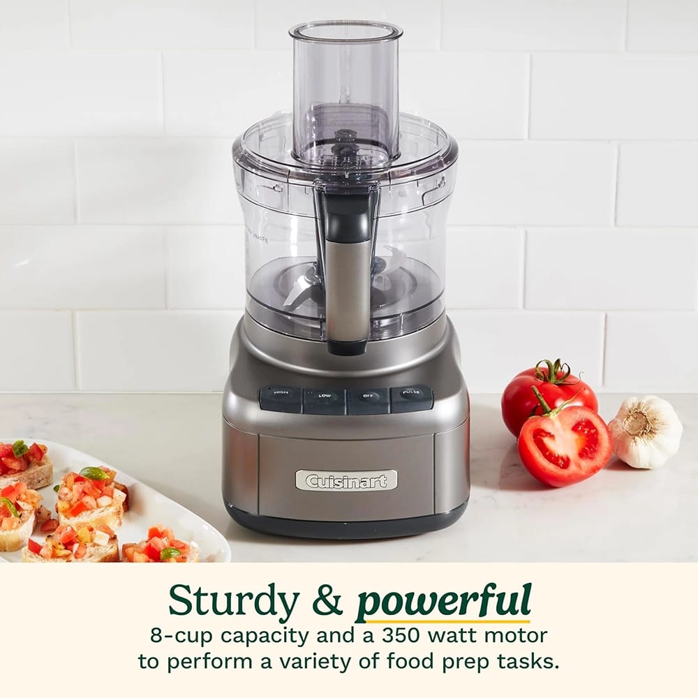 Cuisinart 8 Cup Food Processor, Gunmetal
