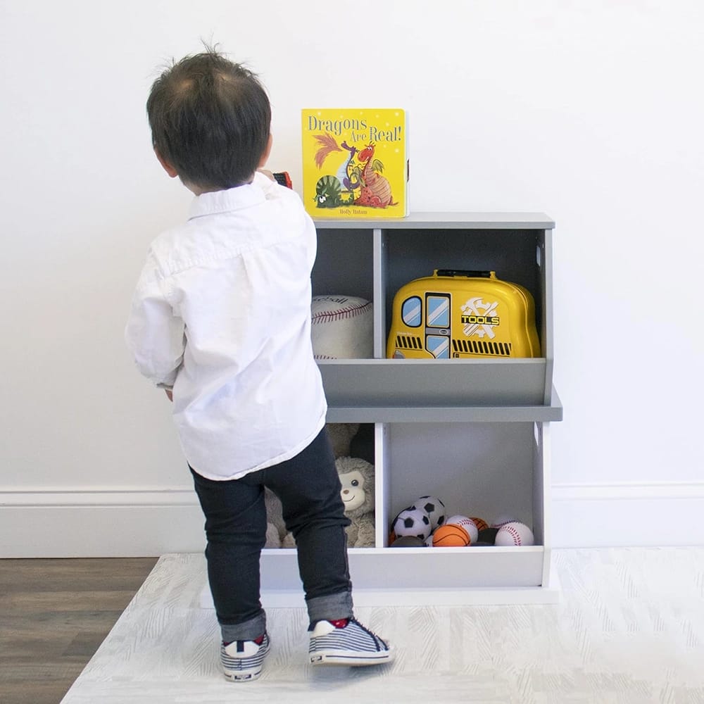 Humble Crew Wooden Toy Storage Cubby, Gray