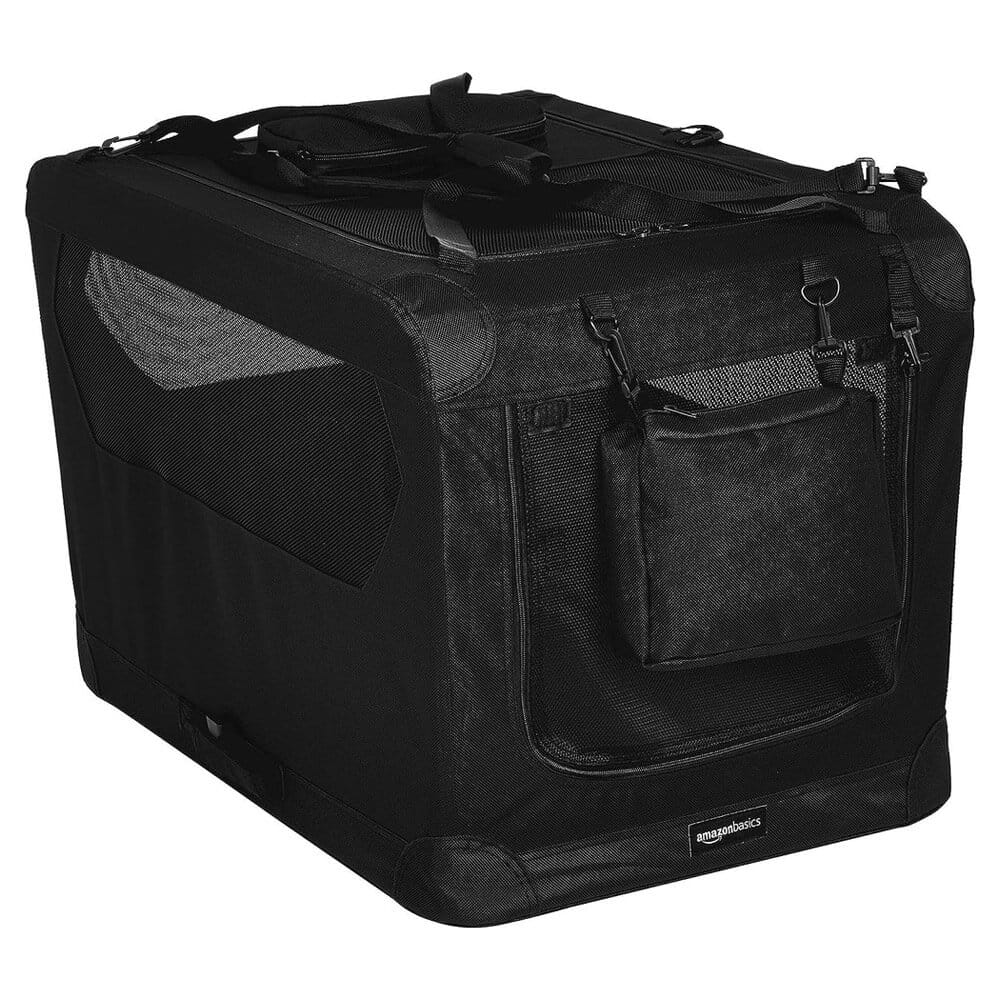 Foldable Soft-Sided Pet Carrier, 36" x 24" x 24", Black