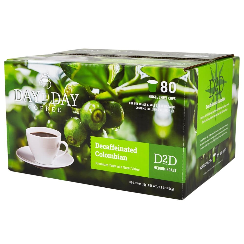 Day to Day Decaffeinated Colombian Coffee, 80 Count