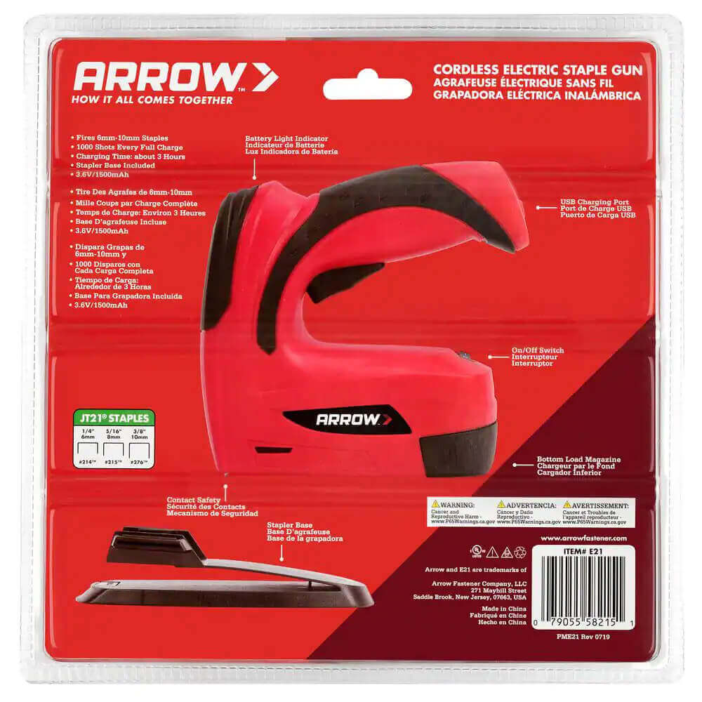 Arrow Cordless Electric Staple Gun