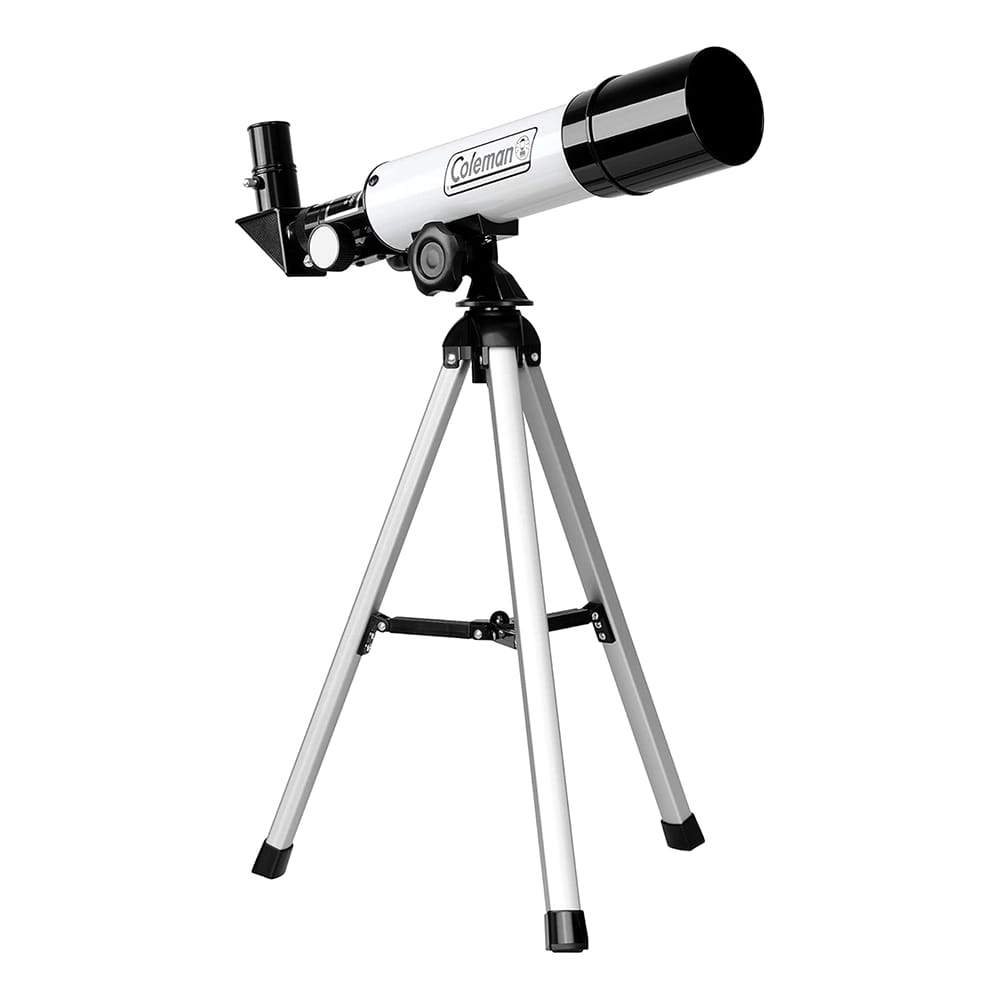 Coleman 360x50 Refractor Telescope Kit with Heavy-Duty Carrying Case, White