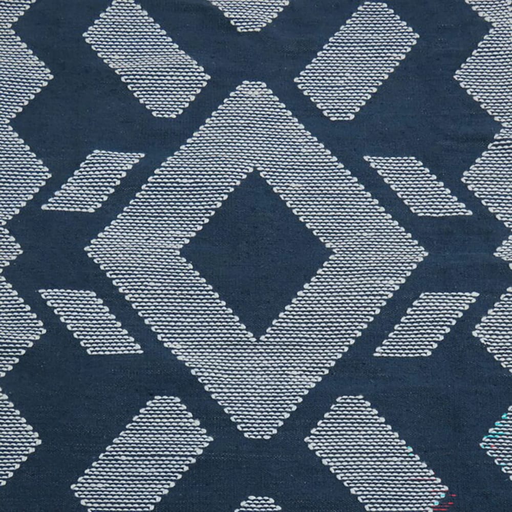 Hand Woven Polyester Indoor/Outdoor Rug, Indigo, 4' x 6'