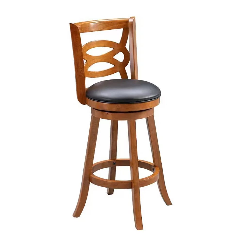 Seina 24" Cushioned Swivel Counter Stool, Walnut