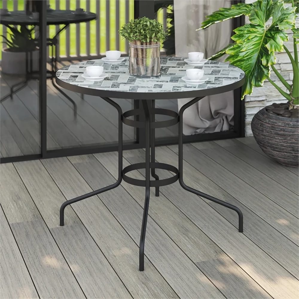 TK Classics 35" Mosaic Patio Table