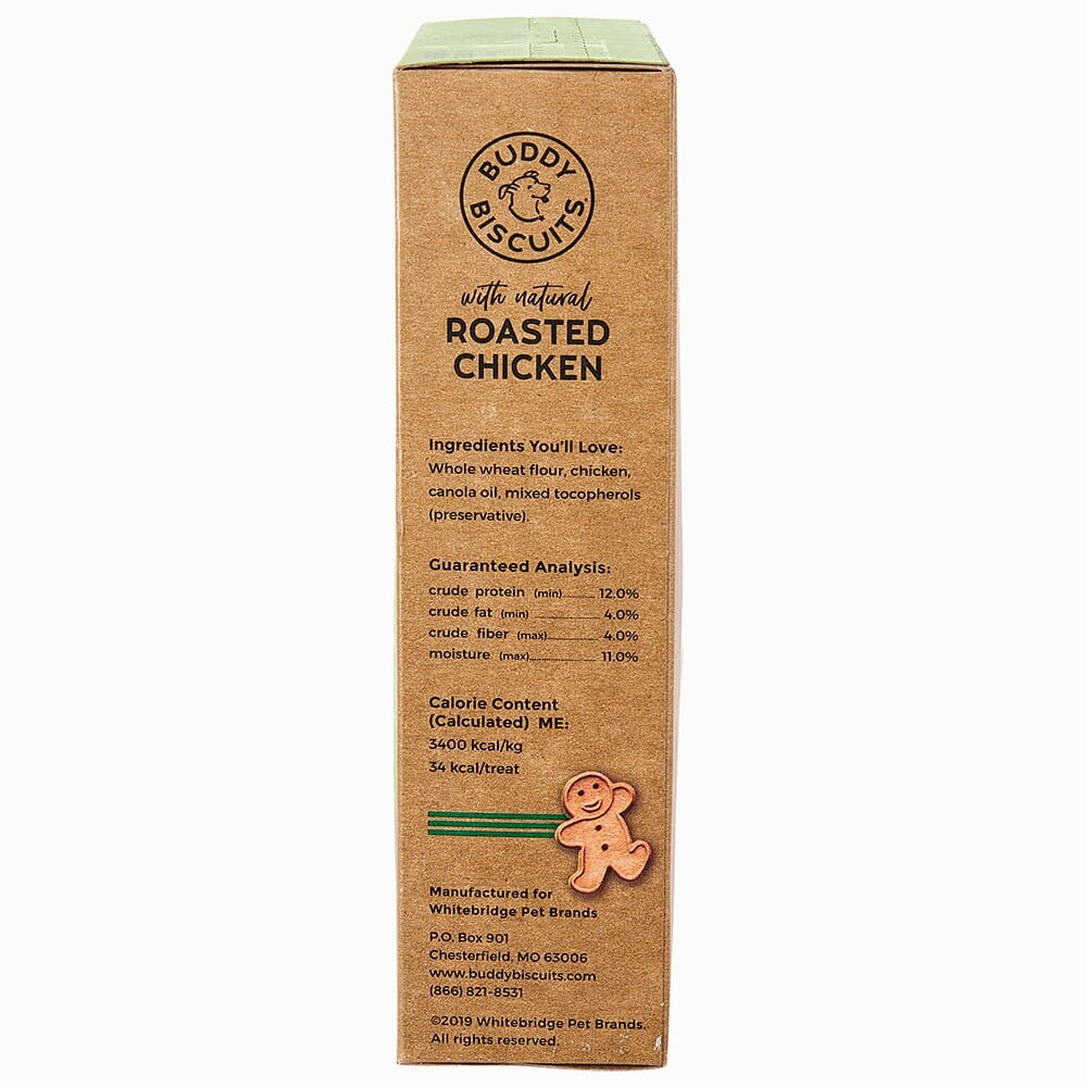 Buddy Biscuits Crunchy Treats for Dogs with Natural Roasted Chicken, 16 oz