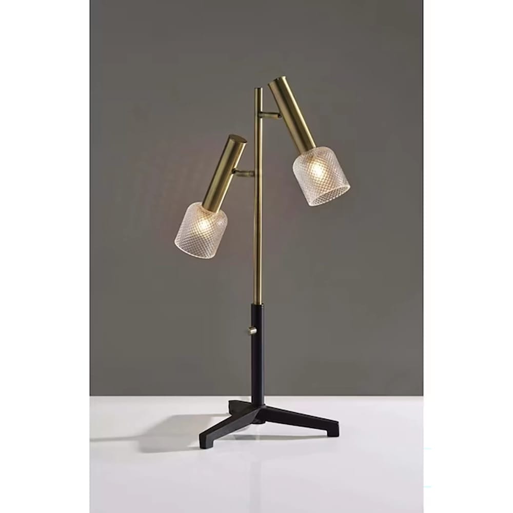 Adesso Melvin Antique Brass Table Lamp, 26"