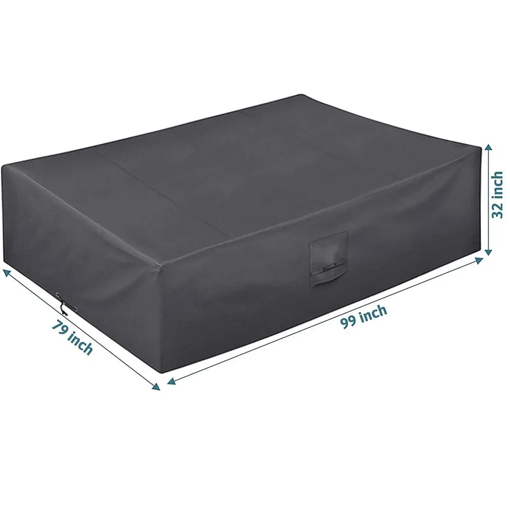 Smartpeas Outdoor Furniture Cover, Cool Gray, 99" x 79"