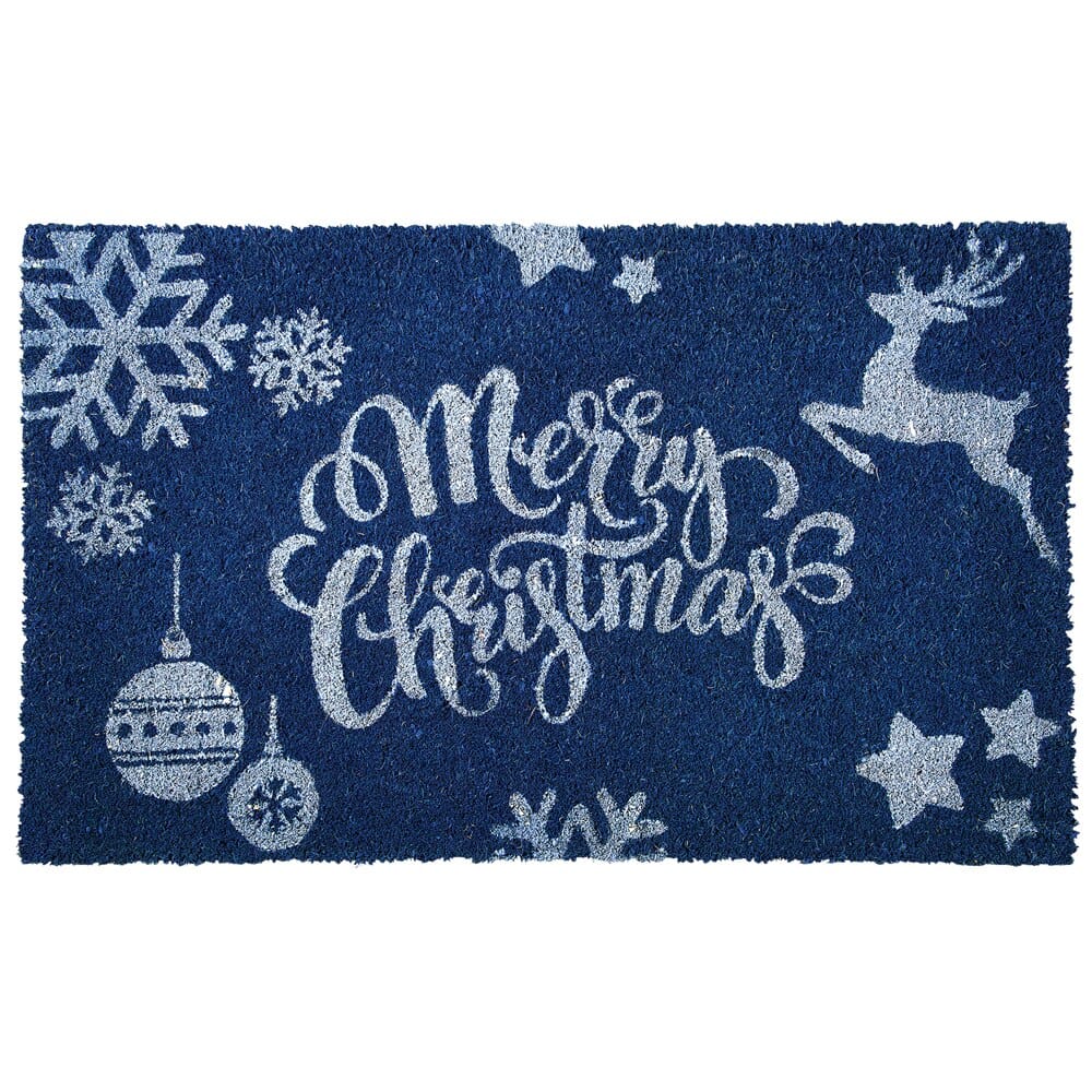 18" x 30" Holiday Printed Coir Mat with Vinyl Backing