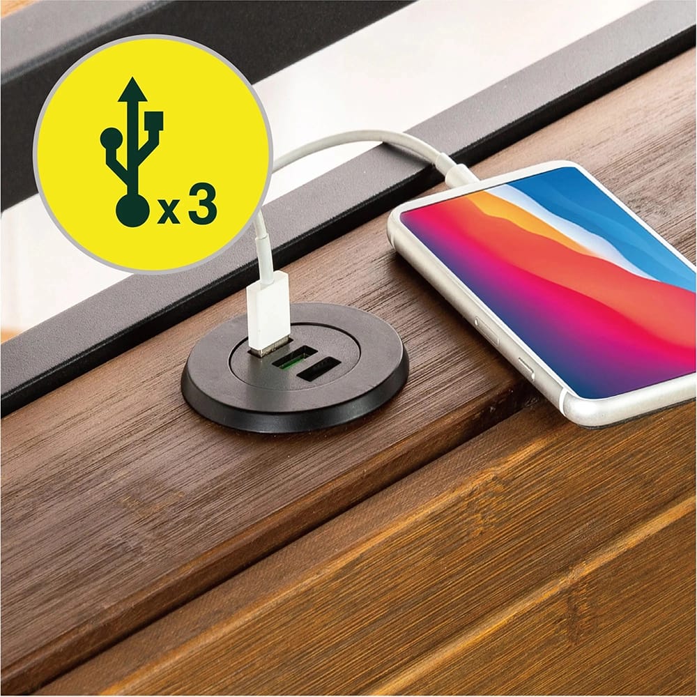 Zinus Suzanne Platform Bed with Headboard Shelf, Full, Brown/Black