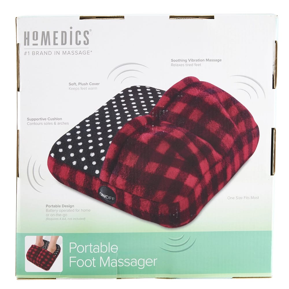 HoMedics Portable Foot Massager, Red/Black