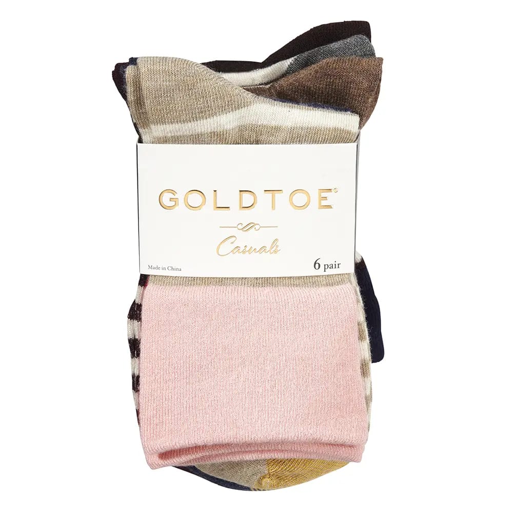 Gold Toe Women's Crew Socks, 6 Pair