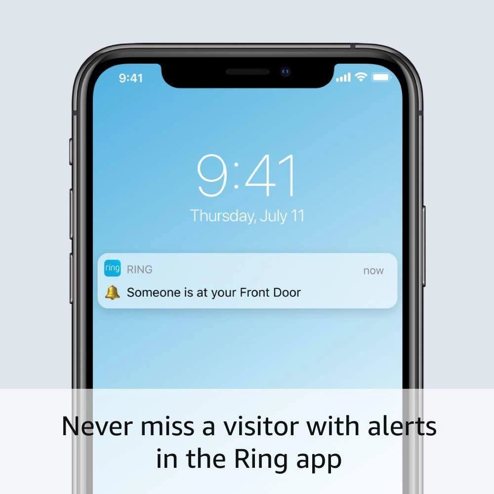 Ring Wired Doorbell Plus, Satin Nickel